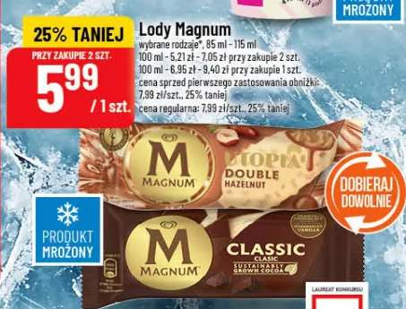 Lody Magnum wybrane rodzaje