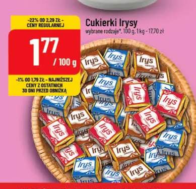 Cukierki Irysy różne rodzaje