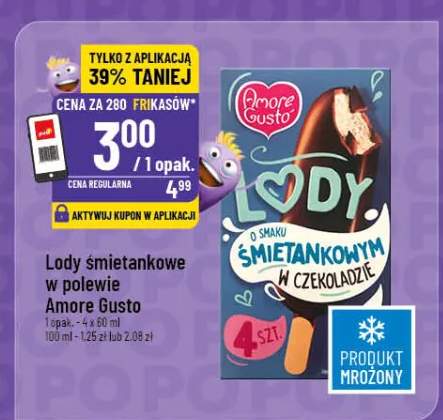 Lody śmietankowe w polewie Amore Gusto