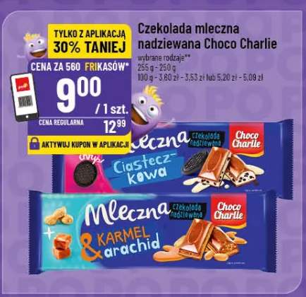 Czekolada mleczna nadziewana Choco Charlie