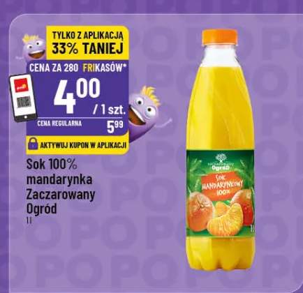 Sok 100% mandarynka Zaczarowany Ogród