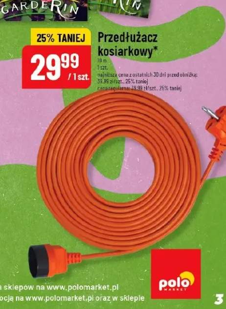 Przedłużacz kosiarkowy