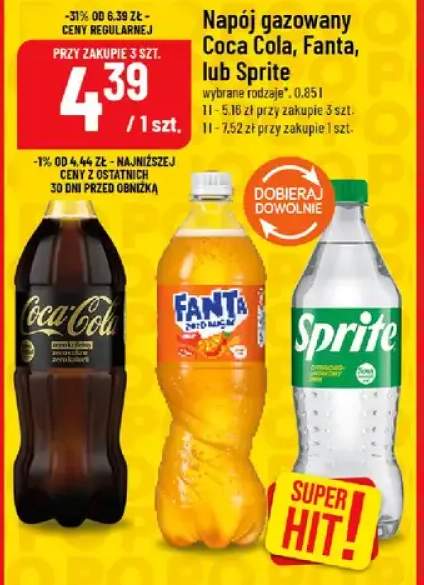 Napój gazowany coca cola