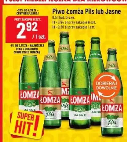 Piwo Łomża Pils lub Jasne