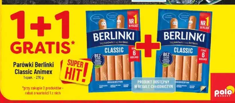 Parówki Classic Berlinki Animex