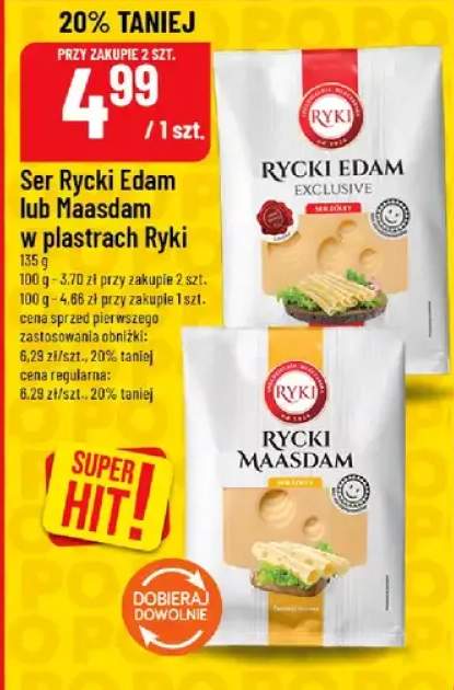 Ser maasdam w plastrach