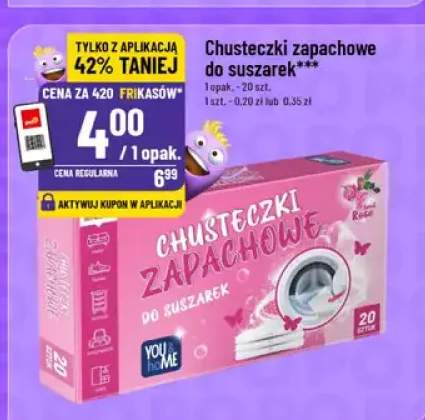 Chusteczki zapachowe do suszarek