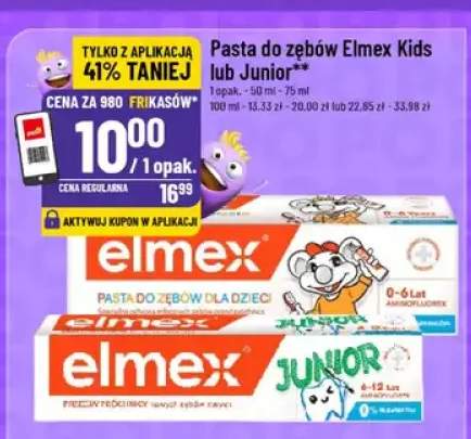 Pasta do zębów Elmex Kids lub Junior