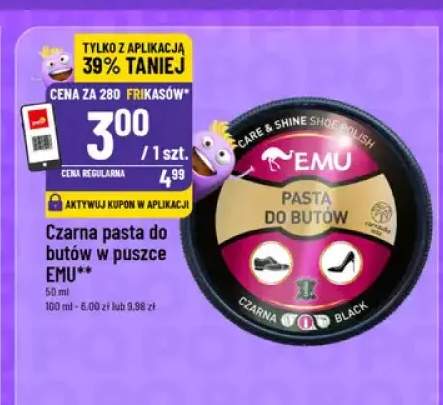 Czarna pasta do butów w puszce