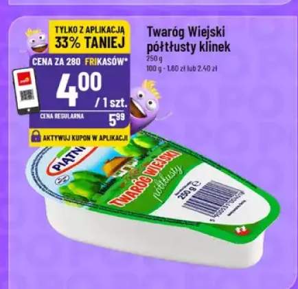 Twaróg Wiejski półtłusty klinek