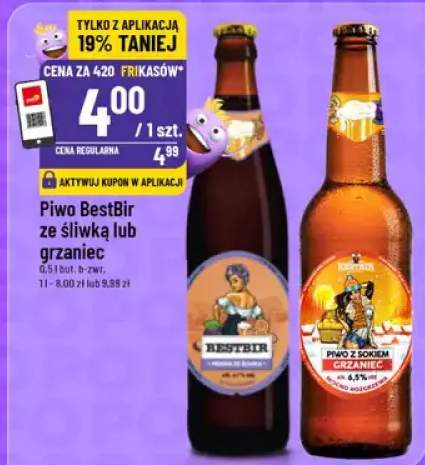 Piwo BestBir ze śliwką lub grzaniec