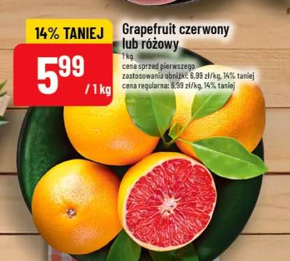 Grapefruit czerwony lub różowy