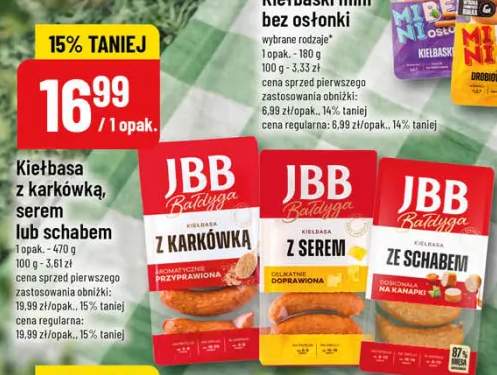 Kiełbasa z karkówką, serem lub schabem