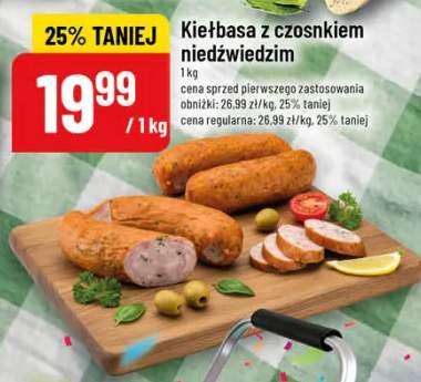 Kiełbasa z czosnkiem niedźwiedzim