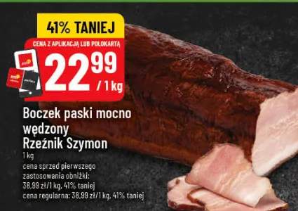 Boczek paski mocno wędzony