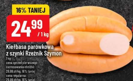 Kiełbasa parówkowa z szynki