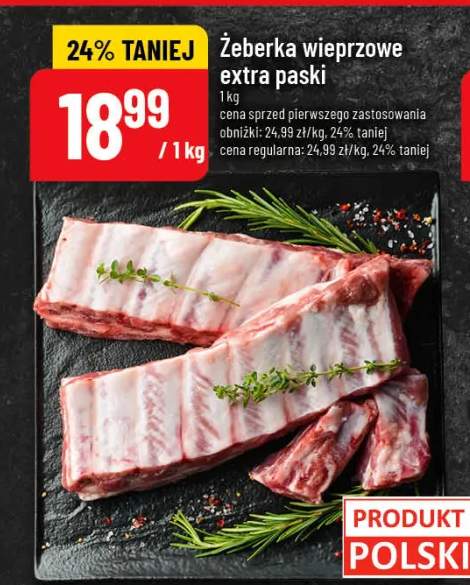 Żeberka wieprzowe extra paski