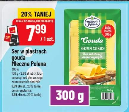 Ser w plastrach gouda Mleczna Polana