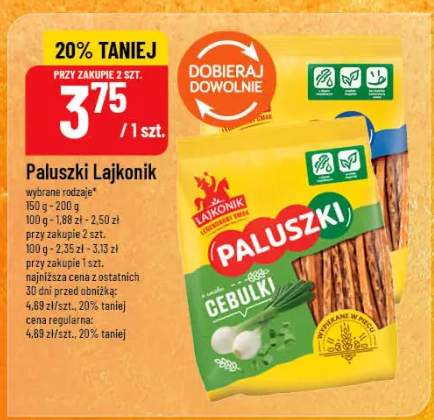 Paluszki Lajkonik cebulki/sól