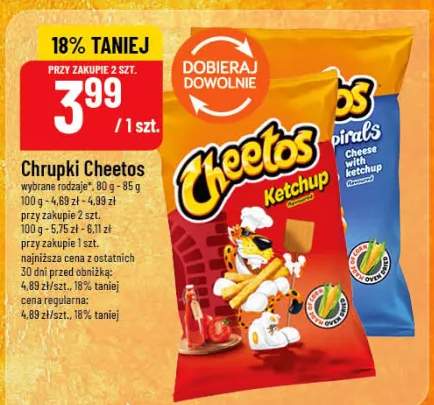 Chrupki Cheetos ketchup