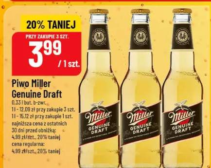 Piwo Miller Genuine Draft