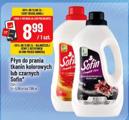 Płyn do prania tkanin kolorowych lub czarnych