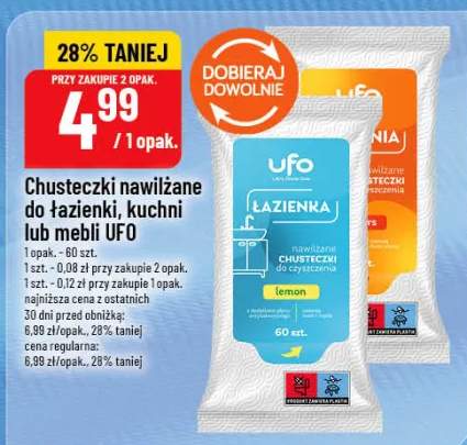 Chusteczki nawilżane do łazienki, kuchni lub mebli