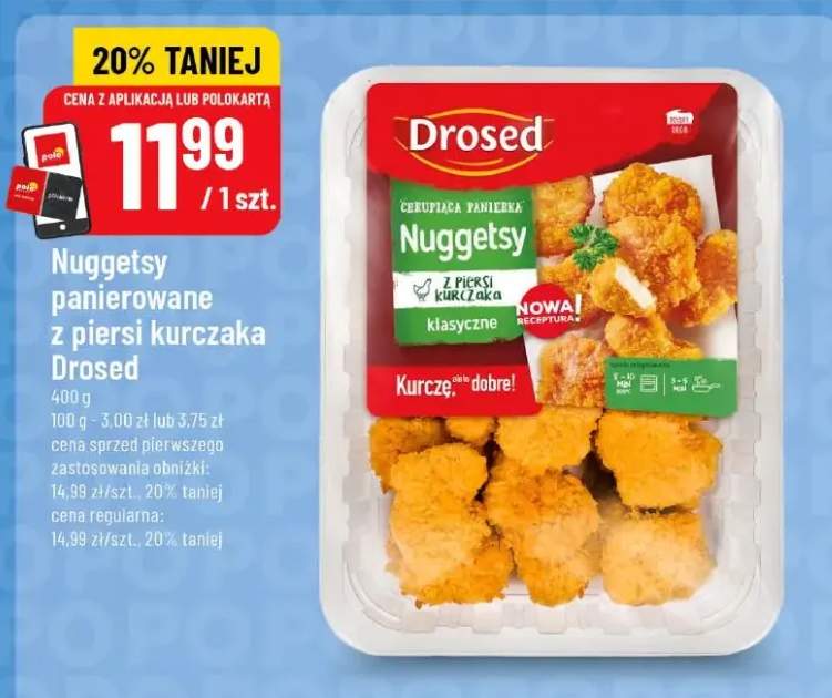 Nuggetsy panierowane z piersi kurczaka