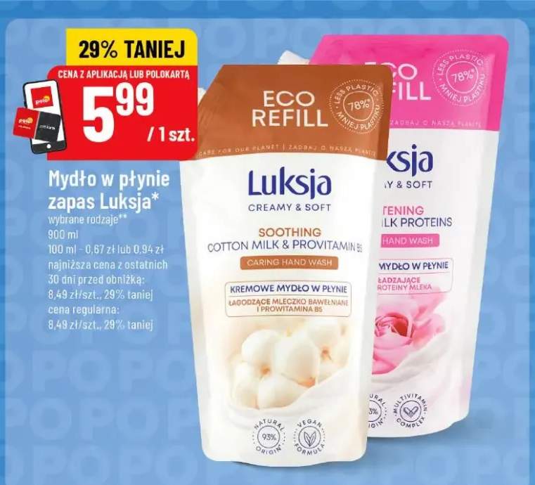 Mydło w płynie zapas Softening Milk Proteins