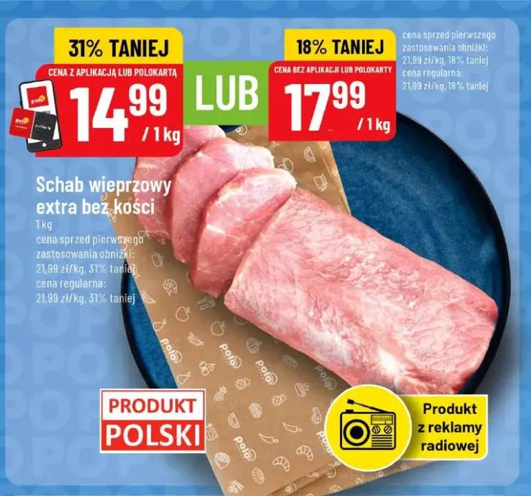 Schab wieprzowy extra bez kości