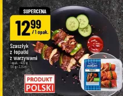Szaszłyk z łopatki z warzywami
