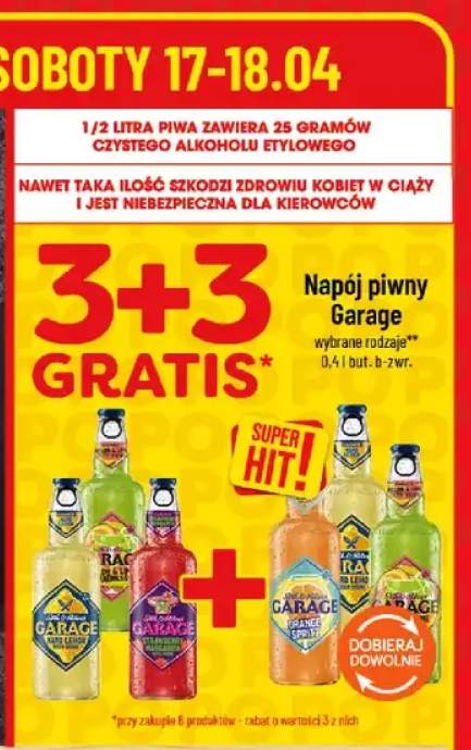 Napój piwny Garage różne rodzaje