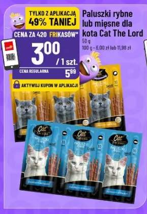 Paluszki rybne lub mięsne dla kota