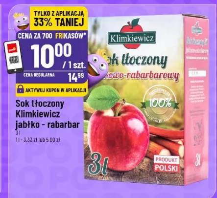 Sok tłoczony jabłko - rabarbar