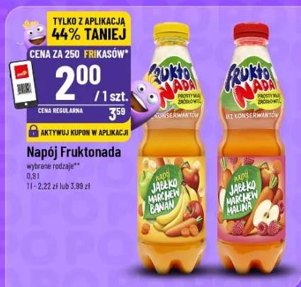 Napój Fruktonada różne rodzaje