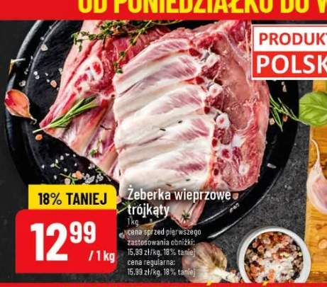 Żeberka wieprzowe z trójkąty