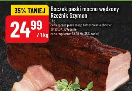 Boczek paski mocno wędzony