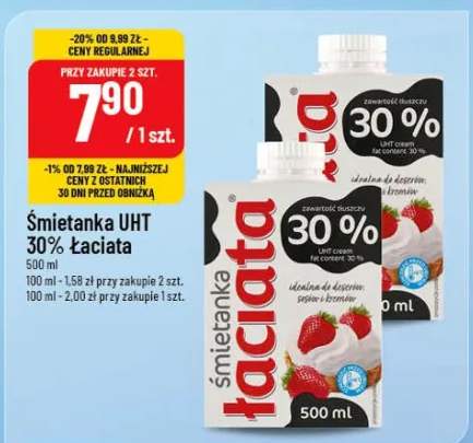 Śmietanka UHT 30% Łaciata
