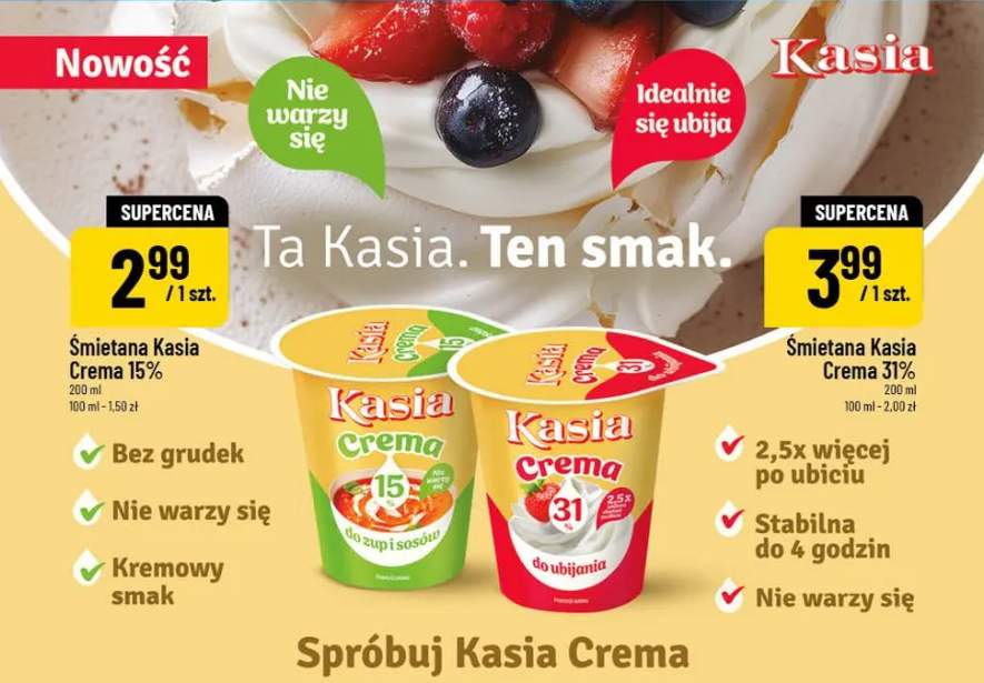 Śmietana Kasia Crema 31%