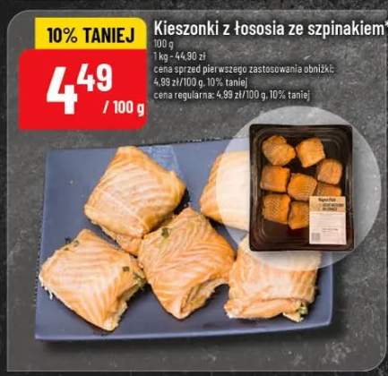 Kleszónki z łososia ze szpinkiem