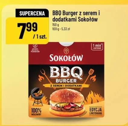 BBQ Burger z serem i dodatkami