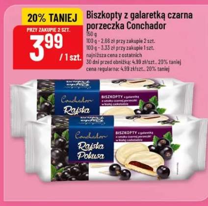 Biszkopty z galaretką czarna porzeczka