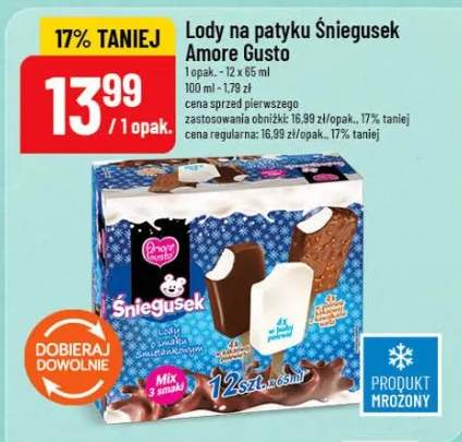 Lody na patyku Śniegusek