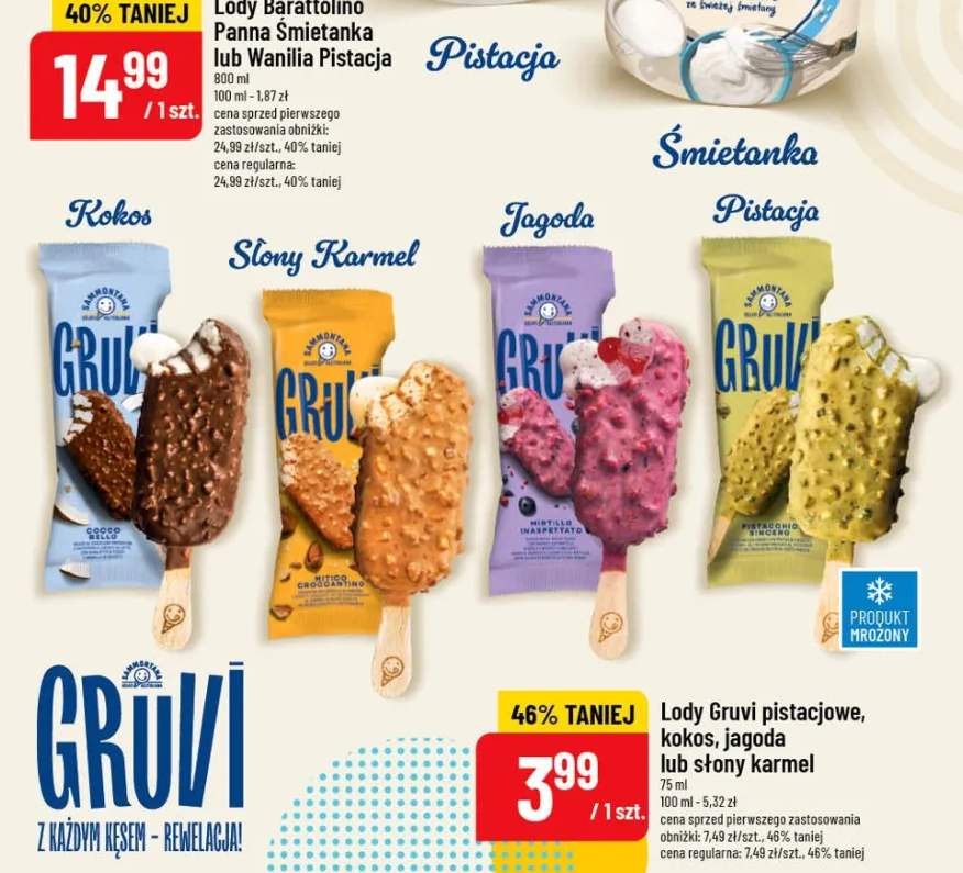 Lody Gruvi słony karmel