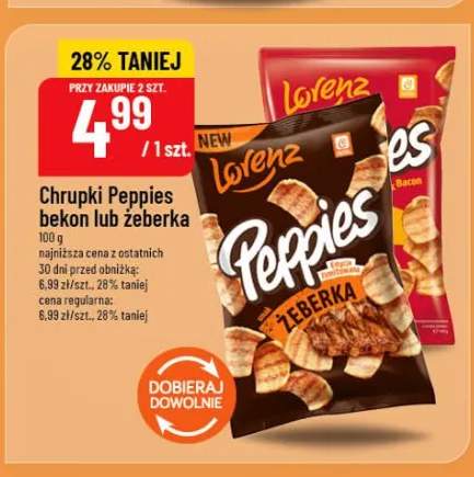 Chrupki Peppies bekon lub żeberka