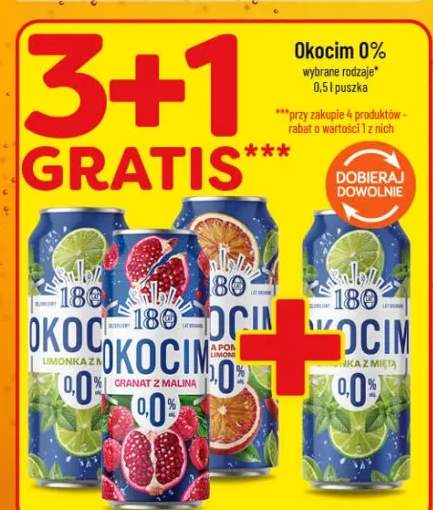 Napój Okocim 0% wybrane rodzaje