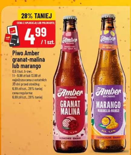 Piwo Amber granat-malina
