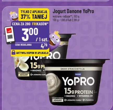 Jogurt Danone YoPro wybrane rodzaje