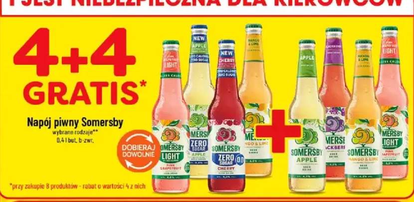 Napój piwny Somersby wybrane rodzaje