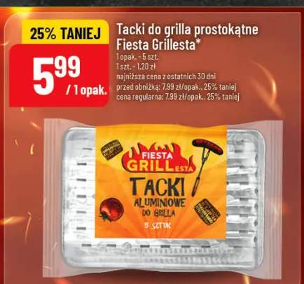 Tacki do grilla prostokątne Fiesta Grillesta